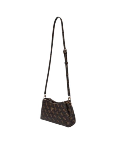 Tracolla Donna Guess Noelle II Mini 4G Logo Leather Brown