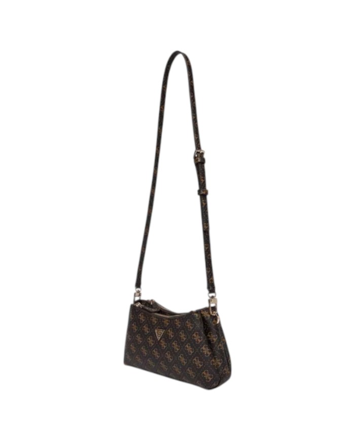 Tracolla Donna Guess Noelle II Mini 4G Logo Leather Brown