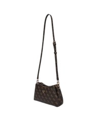 Tracolla Donna Guess Noelle II Mini 4G Logo Leather Brown