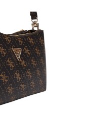Tracolla Donna Guess Noelle II Mini 4G Logo Leather Brown