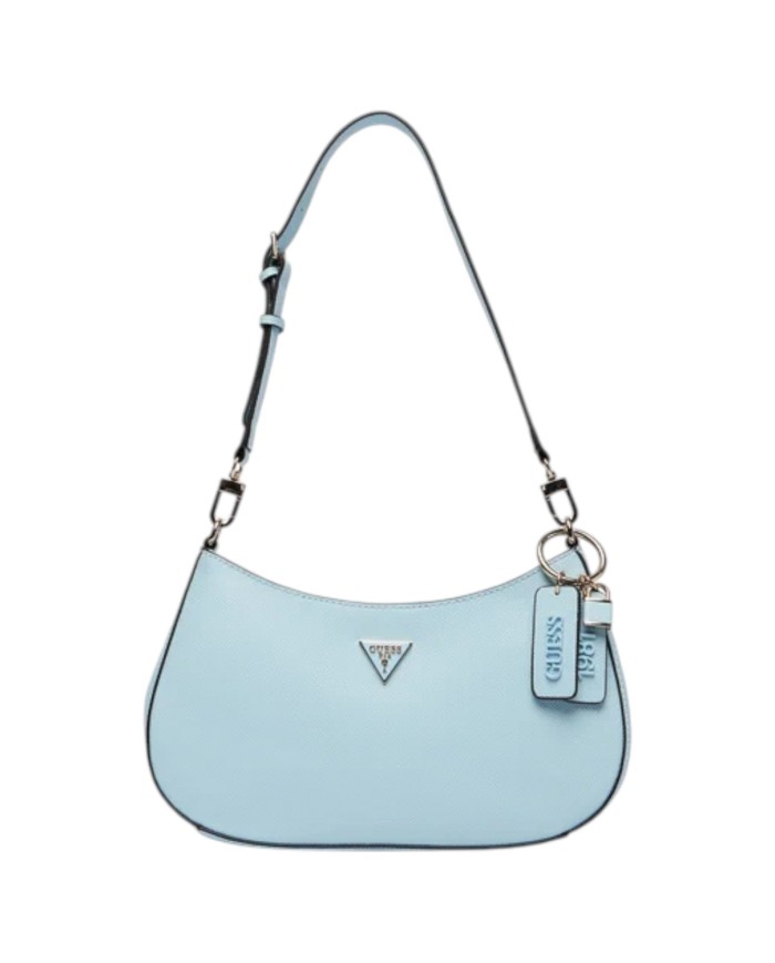 Tracolla Donna Guess Noelle II Saffiano Leather Grey Blue