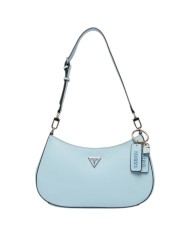 Tracolla Donna Guess Noelle II Saffiano Leather Grey Blue