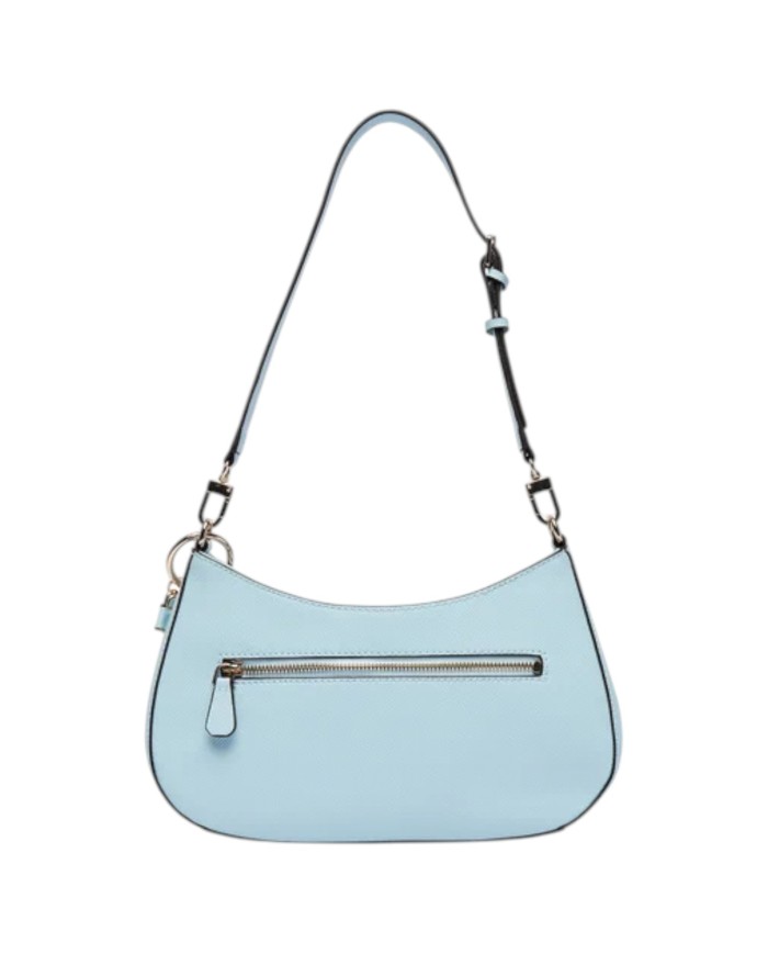 Tracolla Donna Guess Noelle II Saffiano Leather Grey Blue