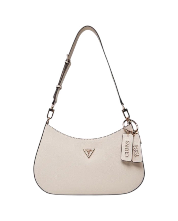 Tracolla Donna Guess Noelle II Saffiano Leather Bone White