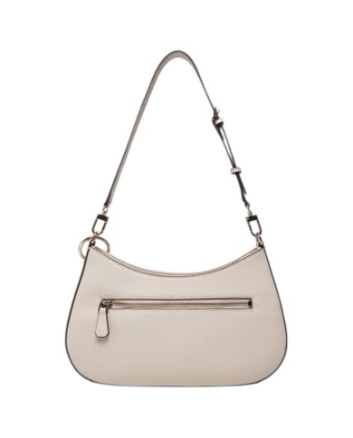 Tracolla Donna Guess Noelle II Saffiano Leather Bone White