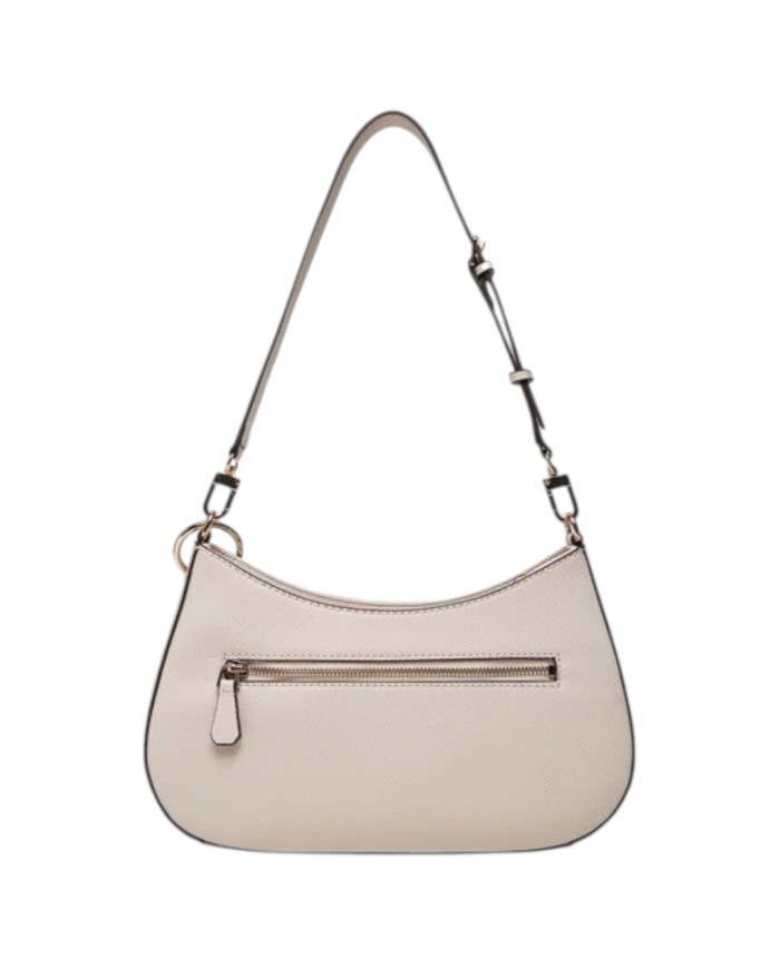 Tracolla Donna Guess Noelle II Saffiano Leather Bone White