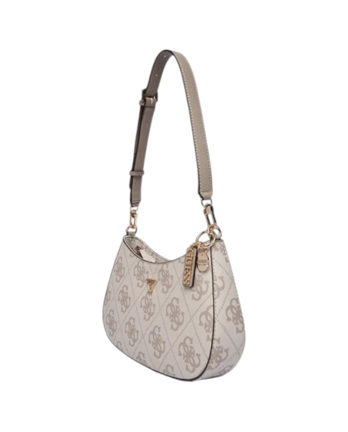 Tracolla Donna Guess Noelle II 4G Maxi Logo Leather Dark Taupe