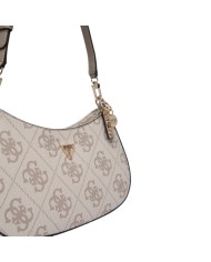 Tracolla Donna Guess Noelle II 4G Maxi Logo Leather Dark Taupe