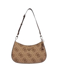 Tracolla Donna Guess Noelle II 4G Maxi Logo Leather Latte