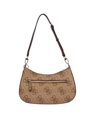 Tracolla Donna Guess Noelle II 4G Maxi Logo Leather Latte