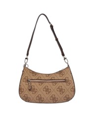 Tracolla Donna Guess Noelle II 4G Maxi Logo Leather Latte