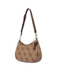Tracolla Donna Guess Noelle II 4G Maxi Logo Leather Latte