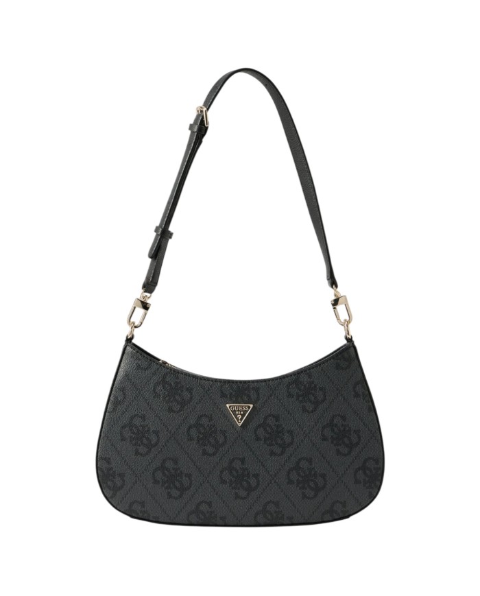 Tracolla Donna Guess Noelle II 4G Maxi Logo Leather Coal