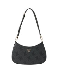 Tracolla Donna Guess Noelle II 4G Maxi Logo Leather Coal