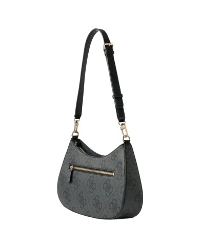 Tracolla Donna Guess Noelle II 4G Maxi Logo Leather Coal