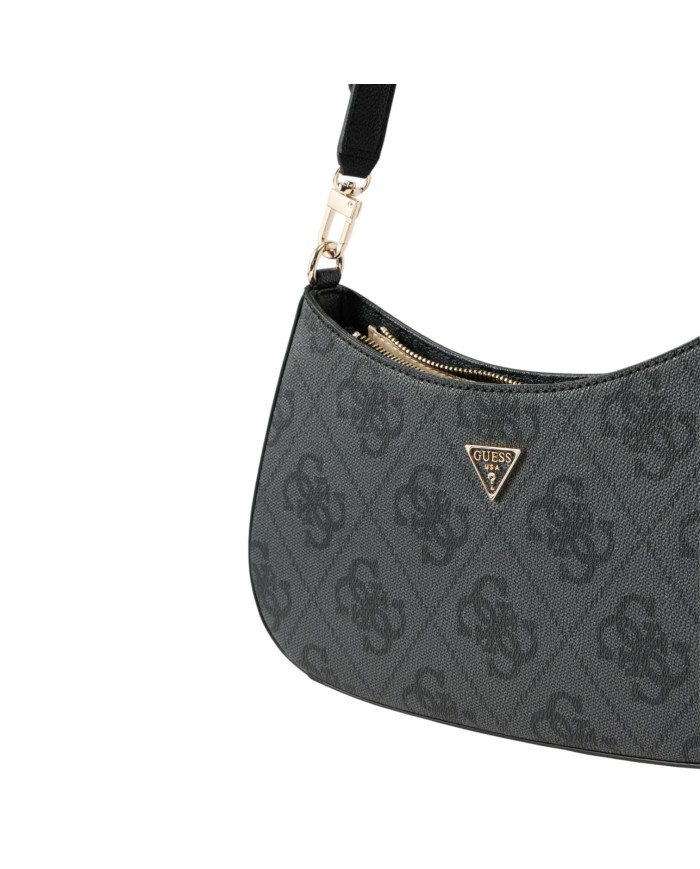 Tracolla Donna Guess Noelle II 4G Maxi Logo Leather Coal