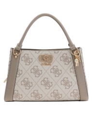 Borsa Donna Guess Karnilla Con Tracolla 4G Maxi Logo Leather Taupe