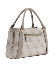 Borsa Donna Guess Karnilla Con Tracolla 4G Maxi Logo Leather Taupe