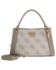 Borsa Donna Guess Karnilla Con Tracolla 4G Maxi Logo Leather Taupe