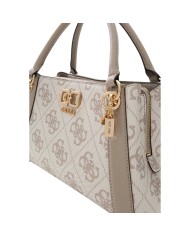Borsa Donna Guess Karnilla Con Tracolla 4G Maxi Logo Leather Taupe