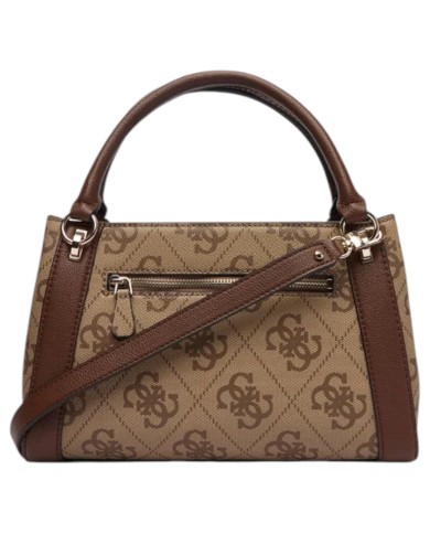 Borsa Donna Guess Karnilla Con Tracolla 4G Maxi Logo Leather Latte Beige
