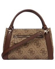Borsa Donna Guess Karnilla Con Tracolla 4G Maxi Logo Leather Latte Beige