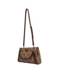 Borsa Donna Guess Karnilla Con Tracolla 4G Maxi Logo Leather Latte Beige