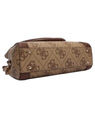 Borsa Donna Guess Karnilla Con Tracolla 4G Maxi Logo Leather Latte Beige