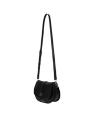 Tracolla Donna Guess Carrie Fibbia G Logo Leather Black