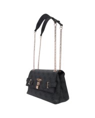 Tracolla Donna Guess Yesba 4G Logo Leather Coal Black