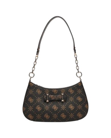 Tracolla Donna Guess Carrie 4G Logo Peony Leather Espresso Brown