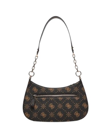Tracolla Donna Guess Carrie 4G Logo Peony Leather Espresso Brown