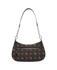 Tracolla Donna Guess Carrie 4G Logo Peony Leather Espresso Brown