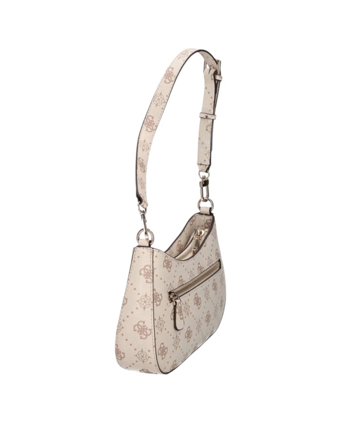 Tracolla Donna Guess Carrie 4G Logo Peony Leather Vanilla