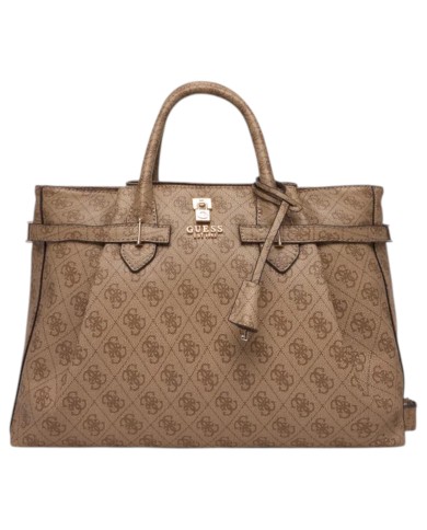 Borsa Donna Guess Yesba 4G Logo Con Tracolla Leather Latte Beige