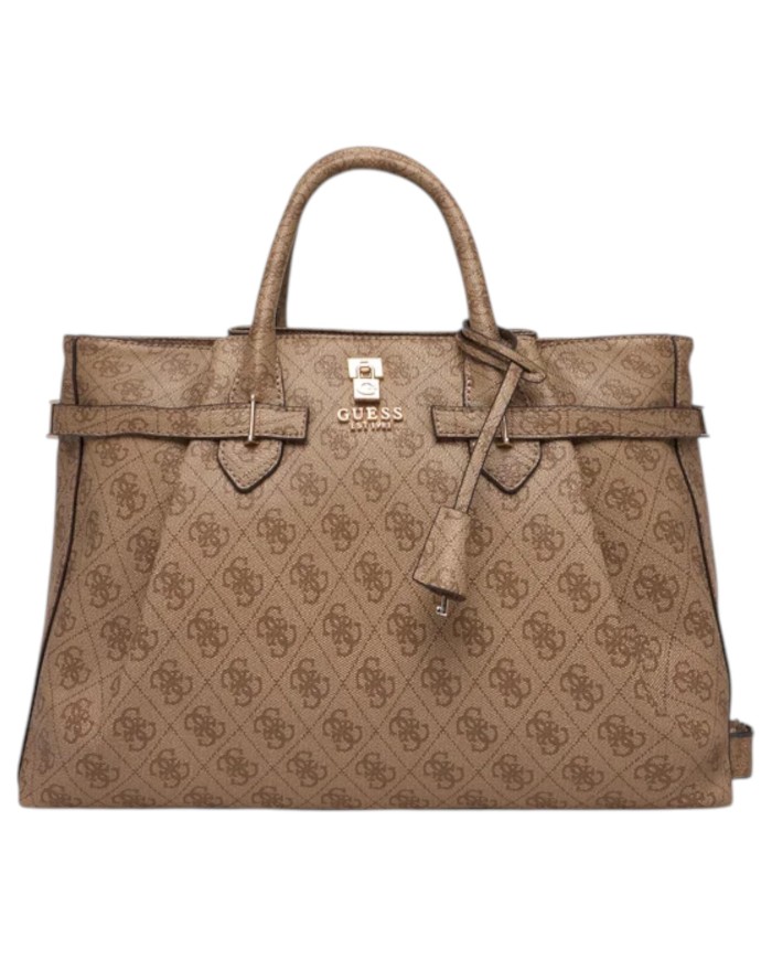 Borsa Donna Guess Yesba 4G Logo Con Tracolla Leather Latte Beige