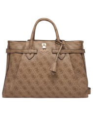 Borsa Donna Guess Yesba 4G Logo Con Tracolla Leather Latte Beige