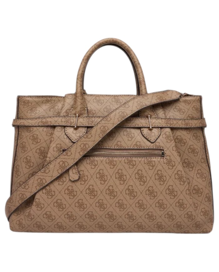 Borsa Donna Guess Yesba 4G Logo Con Tracolla Leather Latte Beige