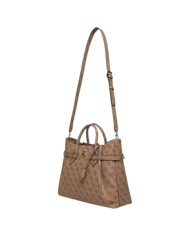 Borsa Donna Guess Yesba 4G Logo Con Tracolla Leather Latte Beige