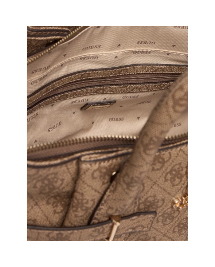 Borsa Donna Guess Yesba 4G Logo Con Tracolla Leather Latte Beige