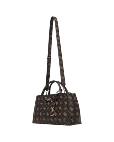 Borsa Donna Guess Carrie 4G Logo Con Tracolla Leather Espresso Brown