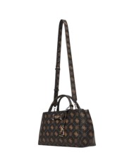 Borsa Donna Guess Carrie 4G Logo Con Tracolla Leather Espresso Brown