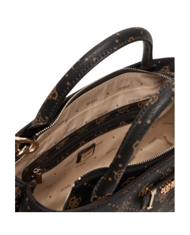 Borsa Donna Guess Carrie 4G Logo Con Tracolla Leather Espresso Brown