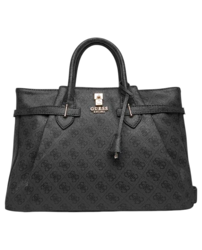 Borsa Donna Guess Yesba 4G Logo Con Tracolla Leather Coal Black