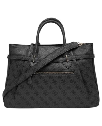 Borsa Donna Guess Yesba 4G Logo Con Tracolla Leather Coal Black