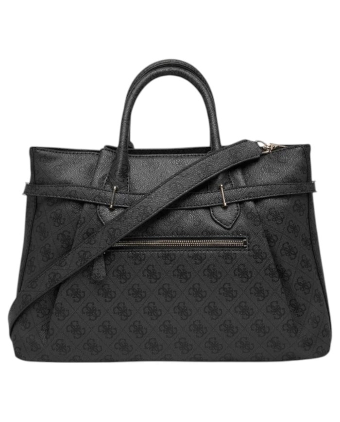 Borsa Donna Guess Yesba 4G Logo Con Tracolla Leather Coal Black