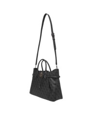 Borsa Donna Guess Yesba 4G Logo Con Tracolla Leather Coal Black