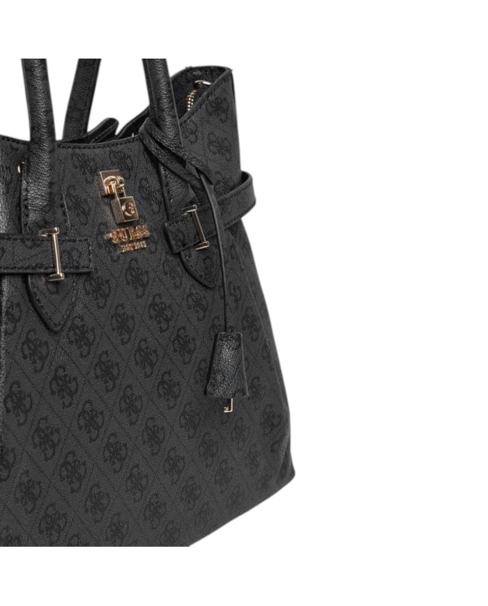 Borsa Donna Guess Yesba 4G Logo Con Tracolla Leather Coal Black