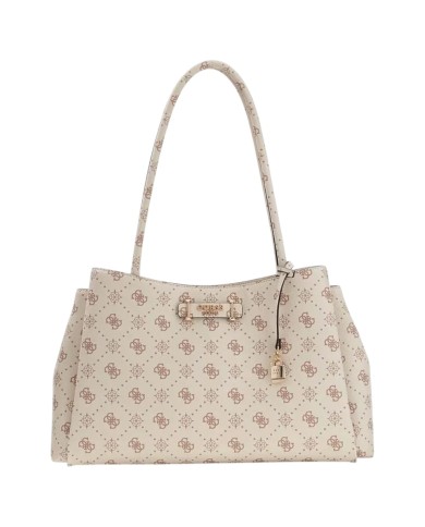 Shopper Guess Donna Carrie 4G Logo Peony Leather Vanilla Cream