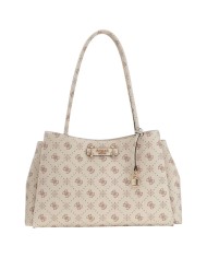 Shopper Guess Donna Carrie 4G Logo Peony Leather Vanilla Cream